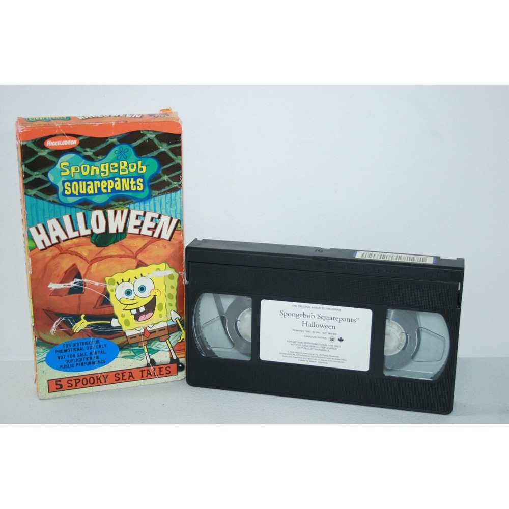 RARE SpongeBob SquarePants Halloween 2002 VHS Promo Screener Copy